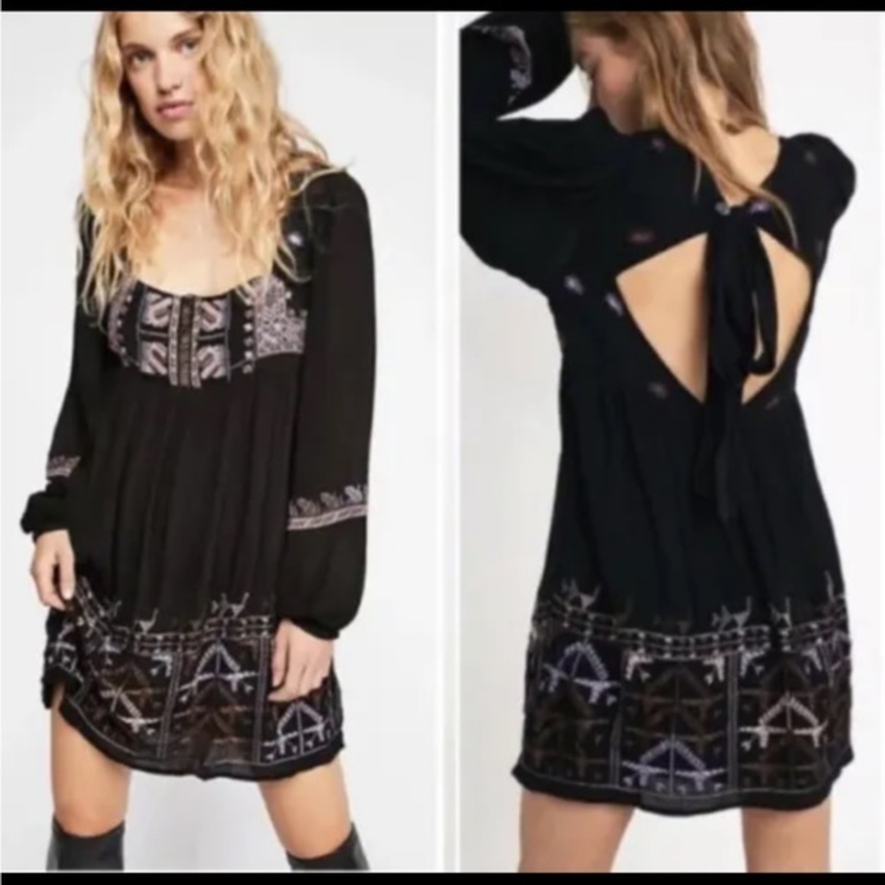 Free People Rhiannon Embroidered Dress med